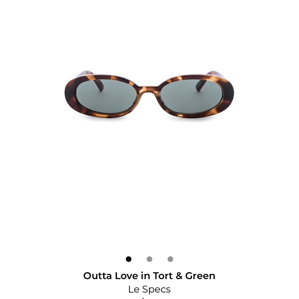 Le Specs Outta Love - Tortoise Shell Sunglasses with Green Lenses